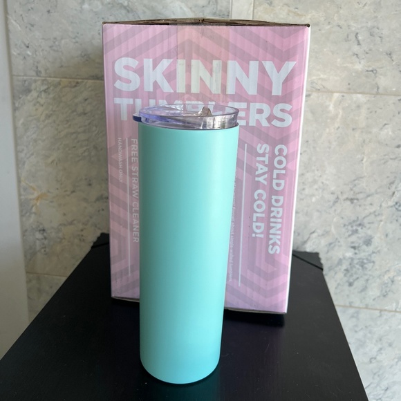 STRATA CUPS Teal Skinny Tumbler with Lid and Straw (8 Pack ) - 20 Oz - Picture 2 of 4